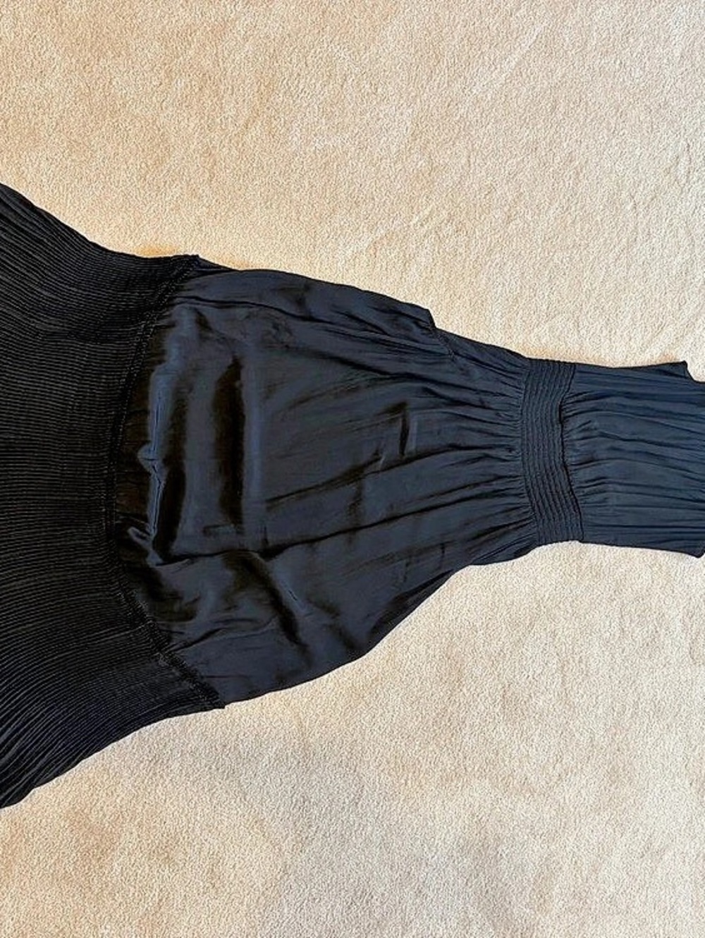 Ramy Brook Camden Dress Black Pleated Maxi